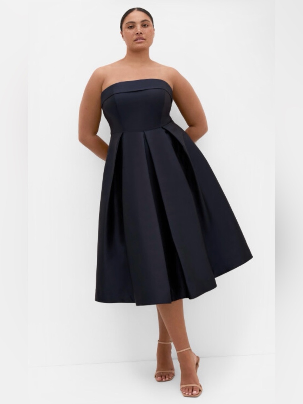 City Chic Strapless Tiffany Navy A-Line Cocktail Dress